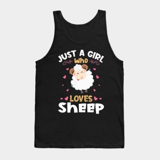 Just a Girl who Loves Sheep Gift Tank Top